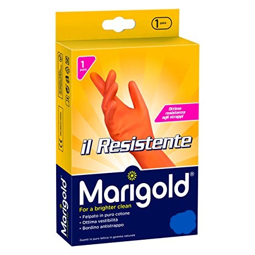 Marigold Guanti in doppio strato di lattice e felpato in cotone taglia XL
