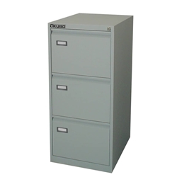 Classificatore 3 cassetti, 46x62x101cm, monoblocco in lamiera, con serratura colore grigio –  C924003