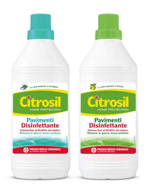 Citrosil - Disinfettante per pavimenti, elimina fino al 99,99% di batteri e germi, P.m.c.  900ml conf. da 2 pezzi