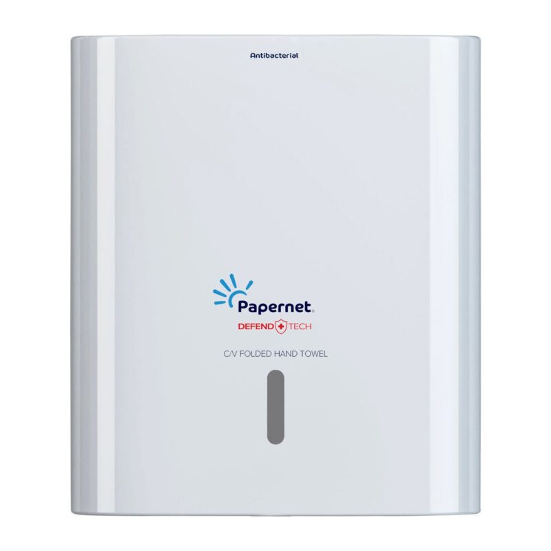 Papernet Dispenser antibatterico asciugamano piegati a C/V, max 2,5 clips, dimensione 33,60x14,50cm  416143