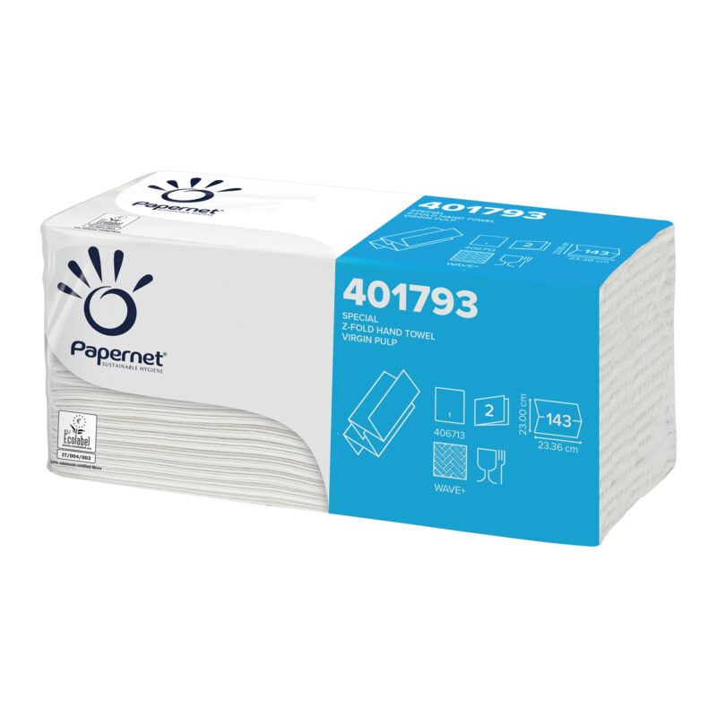 Asciugamani piegati a Z, 143 clip, formato 25x23,50cm, 2 veli 401793