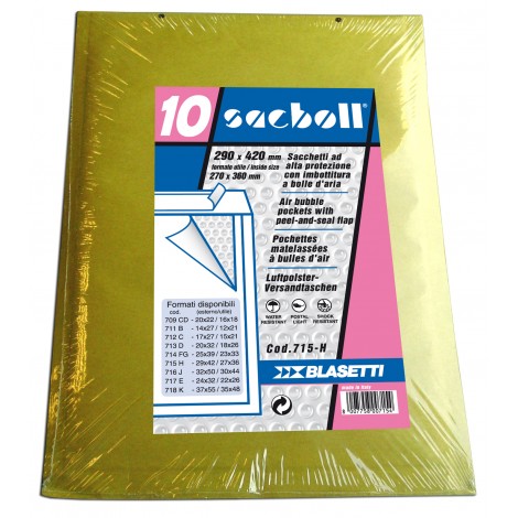 Blasetti Sacboll H, sacchetto a bolle, formato esterno 29x42cm, formato interno 26x36cm - 0715 - C92BS0108