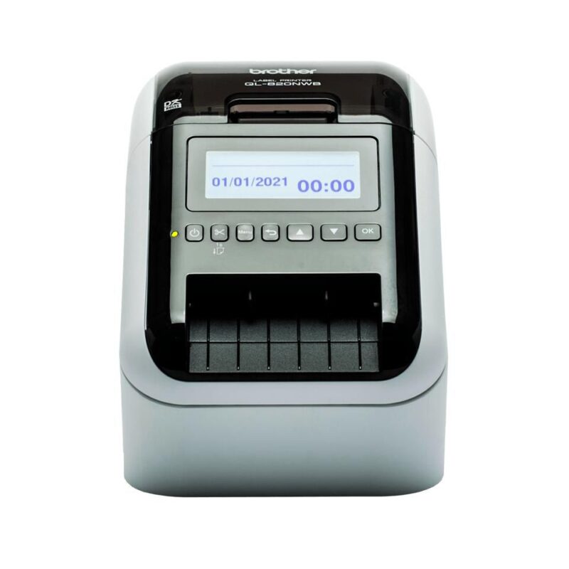 Stampante Brother QL-820NWBC stampa a due colori (nero, rosso)  adattatore e due rotoli inclusi, 110 etichette al minuto