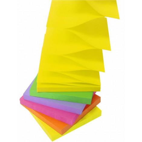 Foglietti R330-NR assortiti (giallo, viola, rosa, arancione, verde) - 6pz