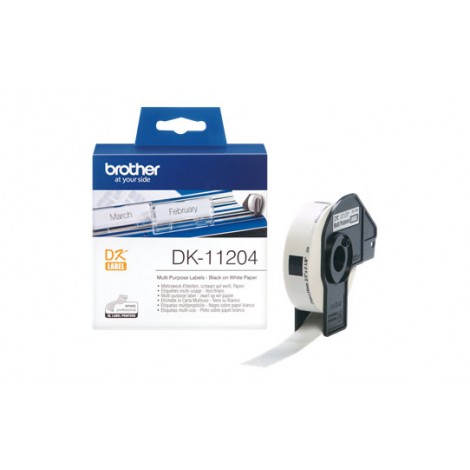 Brother DK11204 Rotolo 400 etichette adesive multiuso (17mmx54mm) 1rot. - C92B10004