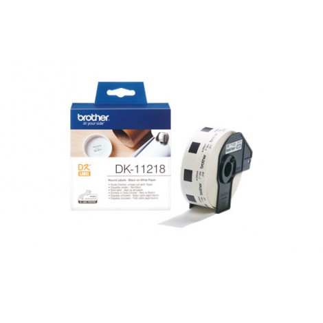 Brother DK11218 1.000 etichette adesive rotonde, Ø24mm - 1pz - C92B10010