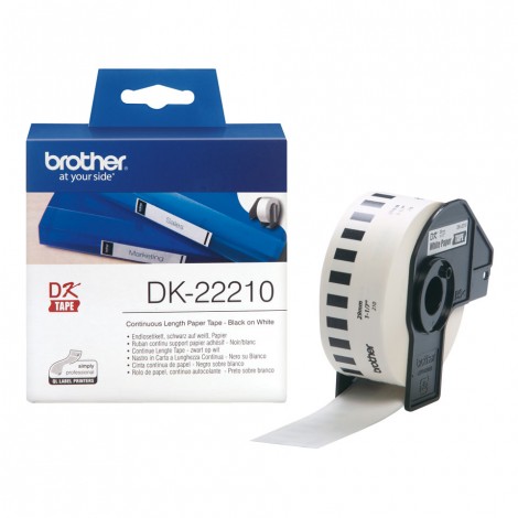 Brother DK22210 Rotolo etichette adesive in continuo (29mmx30,48m) 1 rot. - C92B10012