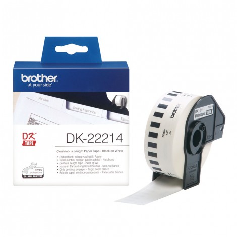 Brother DK22214 Rotolo etichette adesive multiuso, in continuo (12mmx30,48m) 1rot. - C92B10013