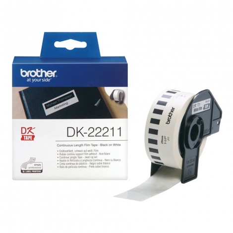 Brother DK22211 Rotolo etichette adesive multiuso, in continuo (29mmx15,24m) 1rot. - C92B10016