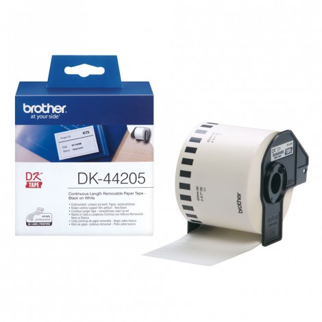 Brother DK44205 Rotolo etichette adesive rimovibili multiuso, in continuo (62mmx30,48m) 1rot. - C92B10021