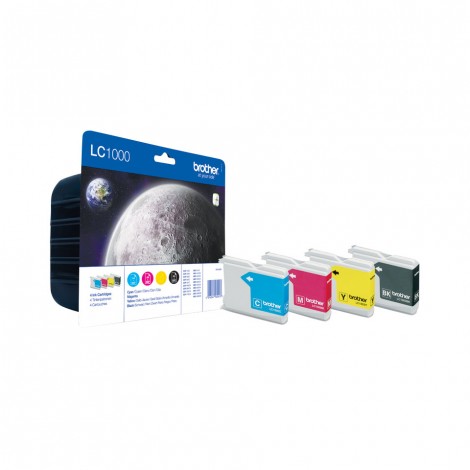 Brother LC1000VALBP Cartuccia inchiostro nero, ciano, magenta e giallo per MFC 240C (4x500pg) 1Conf. - C92B21044
