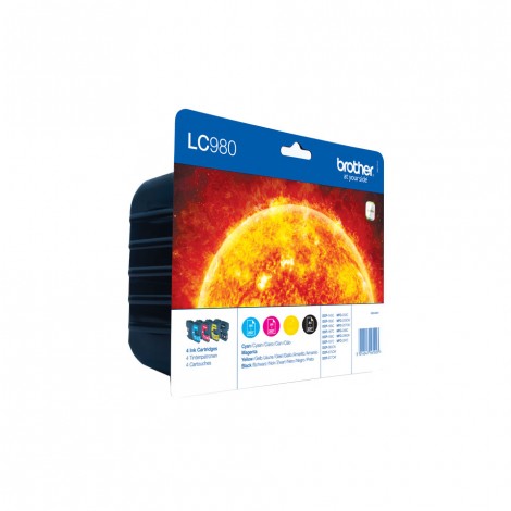 Brother LC980VALBP Cartuccia inchiostro nero, ciano, magenta e giallo per DCP 145C (1x300pg - 3x260pg) 1Conf. - C92B21057