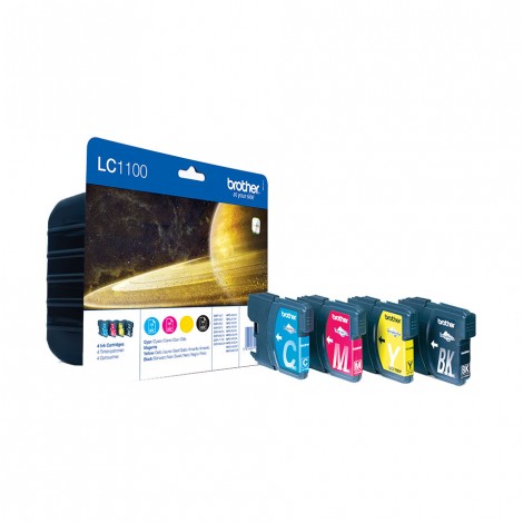 Brother LC1100VALBP Cartuccia inchiostro nero, ciano, magenta e giallo per MFC 6490CW (1x450pg - 3x325pg) 1Conf. - C92B21058