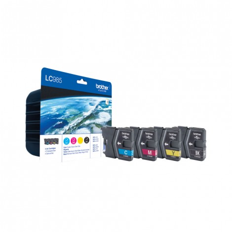Brother LC985VALBP Cartuccia inchiostro nero, ciano, magenta e giallo per MFC J410 (1x300pg - 3x260pg) 1Conf. - C92B21064