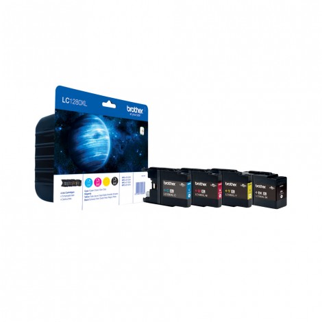 Brother LC1280XLVALBP Cartuccia inchiostro nero, ciano, magenta e giallo per MFC J6510DW (1x2.400pg - 3x1.200pg) 1Conf. - C92B21074