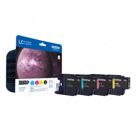 Brother LC1220VALBP Cartuccia inchiostro nero, ciano, magenta e giallo per MFC J6510DW (4x300pg) 1Conf. - C92B21079