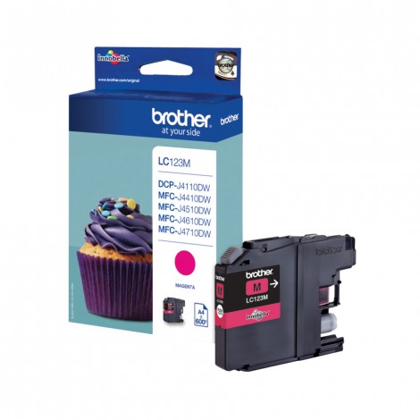 Brother LC123M Cartuccia inchiostro magenta per MFC J4510DW (600pg) 1pz - C92B21082
