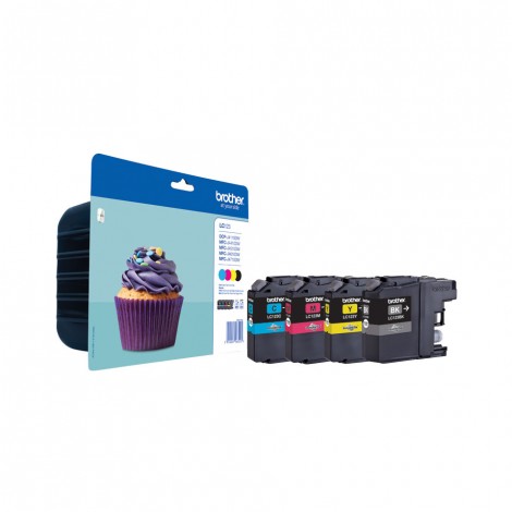 Brother LC123VALBP Cartuccia inchiostro nero, ciano, magenta e giallo per MFC J4510DW (4x600pg) 1Conf. - C92B21084
