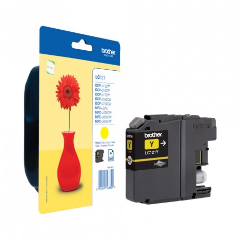 Brother LC121Y Cartuccia inchiostro giallo per MFC J650DW (300pg) 1pz - C92B21092