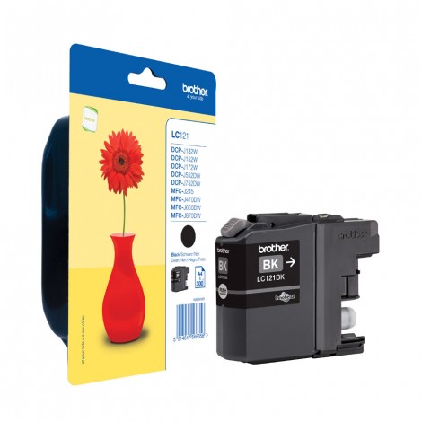 Brother LC121BK Cartuccia inchiostro nero per MFC J650DW (300pg) 1pz - C92B21094