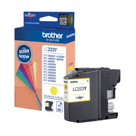 Brother LC223Y Cartuccia inchiostro giallo per MFC J4620DW (550pg) 1pz - C92B21101