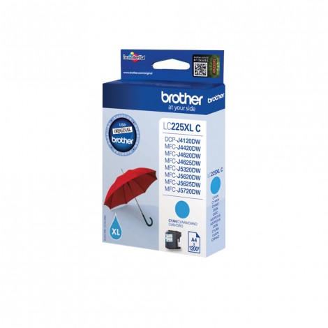 Brother LC225XLC Cartuccia inchiostro ciano per MFC J4620DW (1.200pg) 1pz - C92B21102