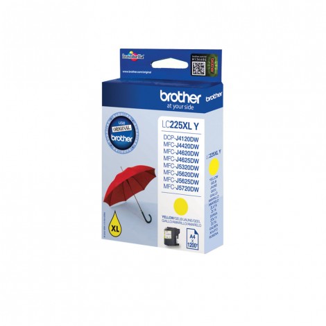Brother LC225XLY Cartuccia inchiostro giallo per MFC J4620DW (1.200pg) 1pz - C92B21104