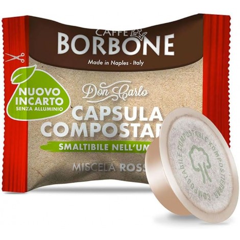 Borbone 50 capsule miscela rossa (una carica di energia), compatibili con macchine Lavazza A Modo Mio