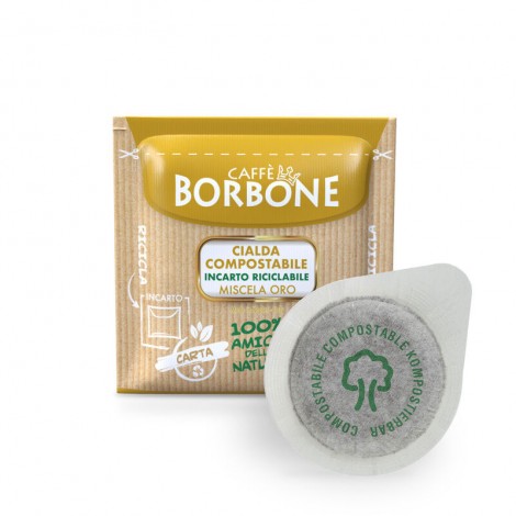Borbone 50 cialde miscela oro (gusto e dall`aroma del tradizionale ed inimitabile espresso napoletano), filtro in carta ESE 44mm
