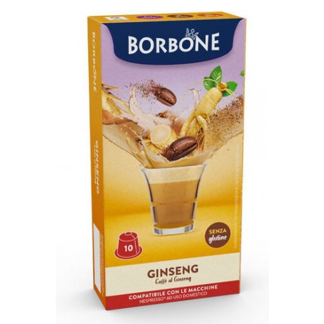 Borbone 10 capsule bevanda solubile al gusto ginseng, compatibili con macchine Nespresso