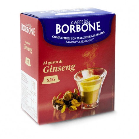Borbone 16 capsule bevanda solubile al gusto ginseng, compatibili con macchine Lavazza A Modo Mio