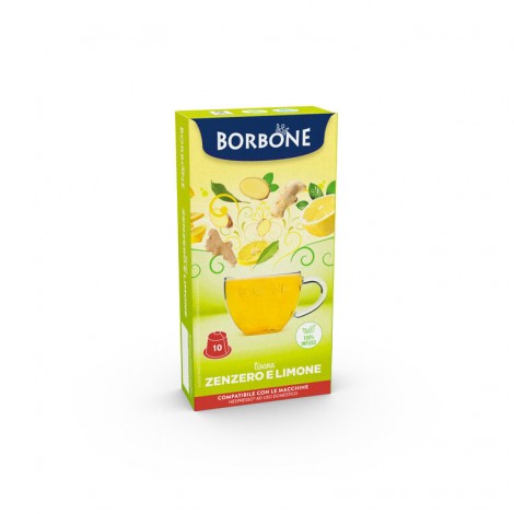 10 capsule tisana zenzero e limone in foglie, compatibili con macchine Nespresso