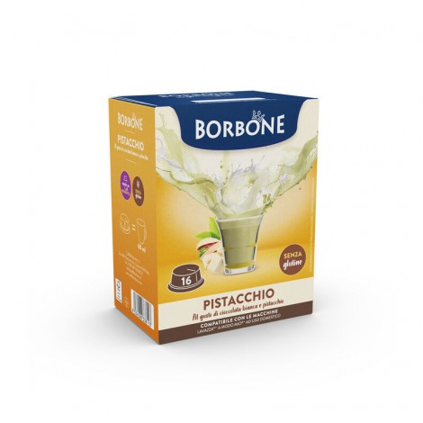 16 capsule bevanda solubile al gusto cioccolata bianca e pistacchio, compatibili con macchine Lavazza A Modo Mio