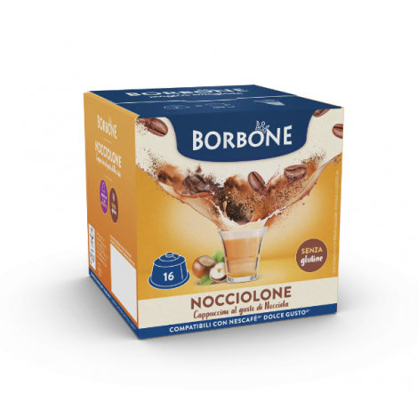 16 capsule bevanda solubile al gusto nocciolone, compatibili con macchine Nescafè
