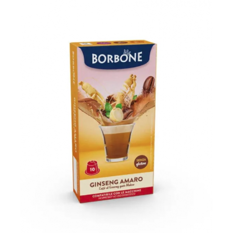 10 capsule bevanda solubile al gusto ginseng AMARO, compatibili con macchine Nespresso