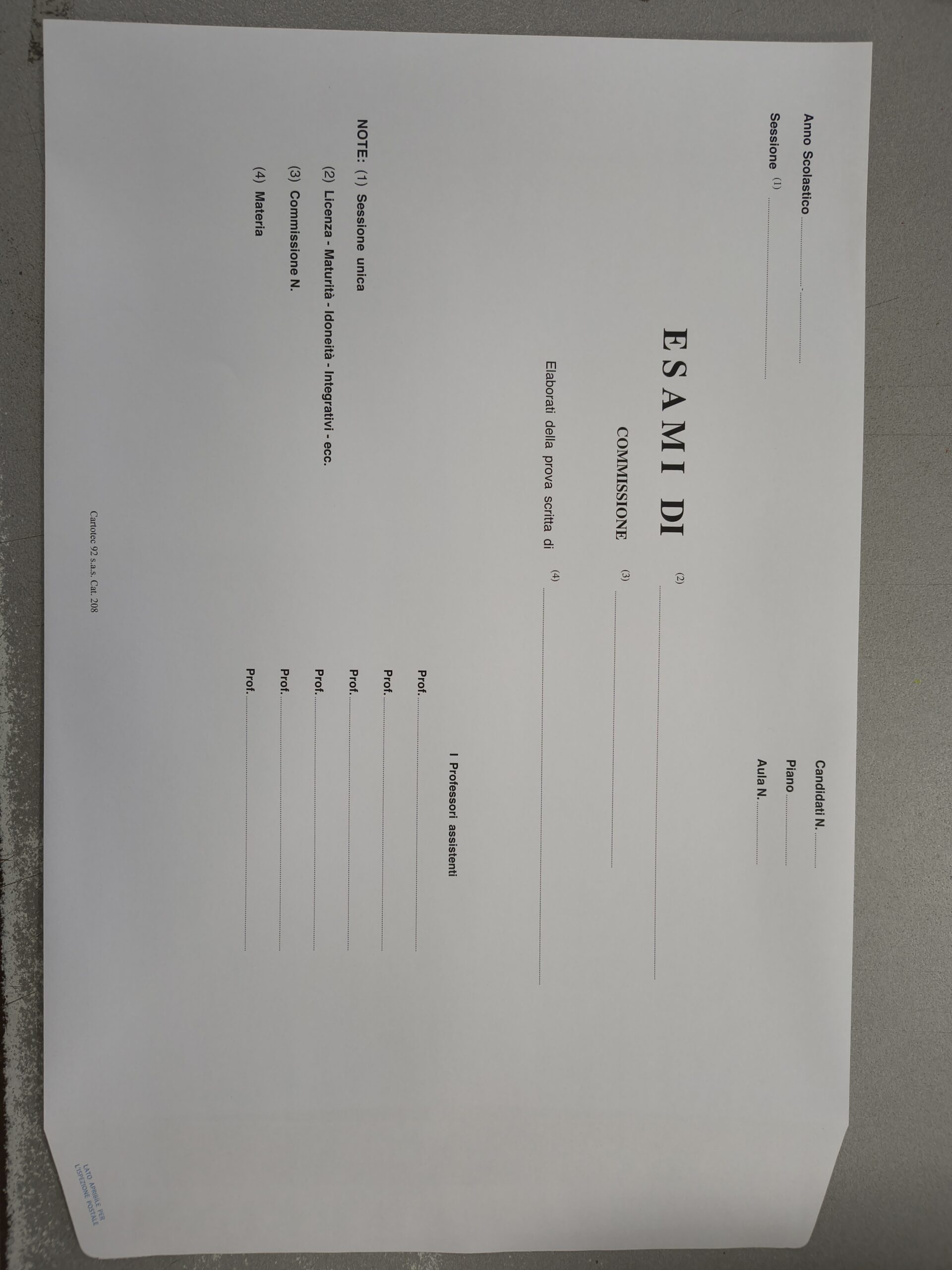 Cartotec Busta esami, 30x40cm, cat. 208