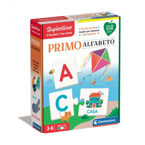 Un gioco educativo semplice e divertente per insegnare al bambino le lettere dell`alfabeto. Con 53 tessere illustrate, il bambino imparera` ad assocare le lettere dell`alfabeto alle parole con le iniziali corrispondenti. Gli incastri autocorrettivi aiutano il bambino a giocare e ad apprendere in autonomia.