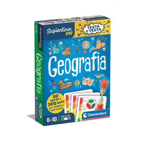 Carte quiz per sfidare gli amici in una divertente gara a tempo, rispondendo a divertenti domande sulla geografia. Il gioco contiene un mazzo da 50 carte, un dado con facce colorate, una clessidra. Con domande di cultura generale e di memoria di difficolta` crescente, per divertirsi con la geografia dell`italia e del mondo.