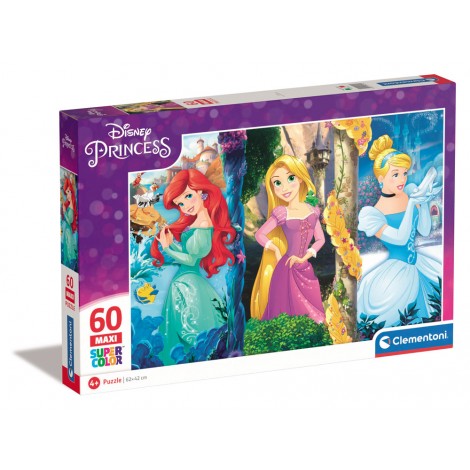 Principesse Disney - Puzzle 60pz maxi (dimensione puzzle 62x42cm)