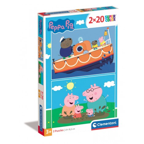 Peppa Pig 2023 - Puzzle 2x20pz (dimensione puzzle 27x18cm)