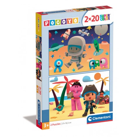 Pocoyo - Puzzle 2x20pz (dimensione puzzle 27x18cm)