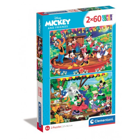 Topolino - Puzzle 2x60pz (dimensioni puzzle 27x18cm)
