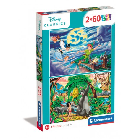 Classici Disney - Puzzle 2x60pz (dimensioni puzzle 27x18cm)