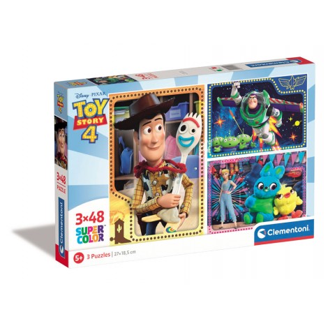 Toy Story 4 - Puzzle 3x48pz (dimensione puzzle 27x18cm)