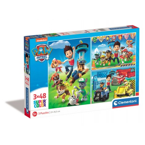 Paw Patrol - Puzzle 3x48pz (dimensione puzzle 27x18cm)