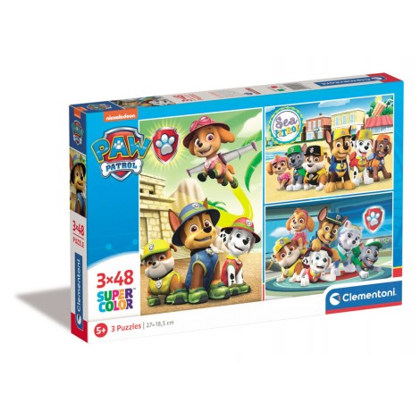 Paw Patrol - Puzzle 3x48pz (dimensione puzzle 27x18cm)