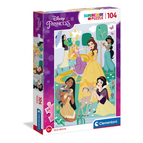 Principesse Disney - Puzzle 104pz super (dimensione puzzle 48,5x33,5cm)