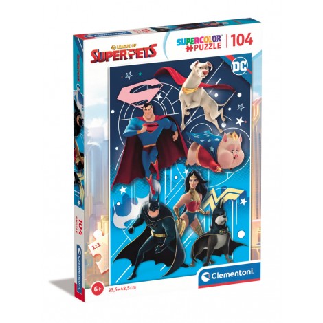 DC Superpets - Puzzle 104pz super (dimensione puzzle 48,5x33,5cm)