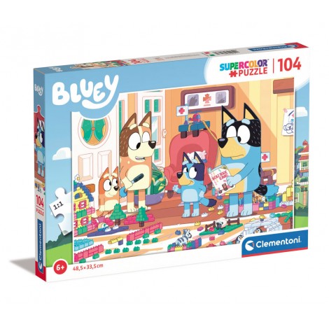 Bluey - Puzzle 104pz super (dimensione puzzle 48,5x33,5cm)