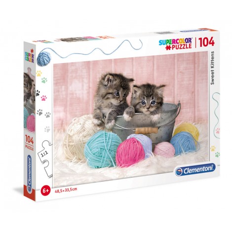Sweet Kittens - Puzzle 104pz super (dimensione puzzle 48,5x33,5cm)